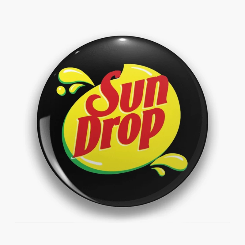 Sun Drop Soda Brand Vintage Logo Design Pin