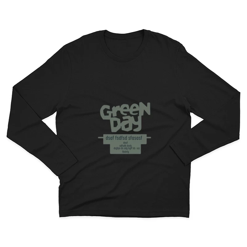 Design del testo di Green Day Maglietta maniche lunghe Uomo