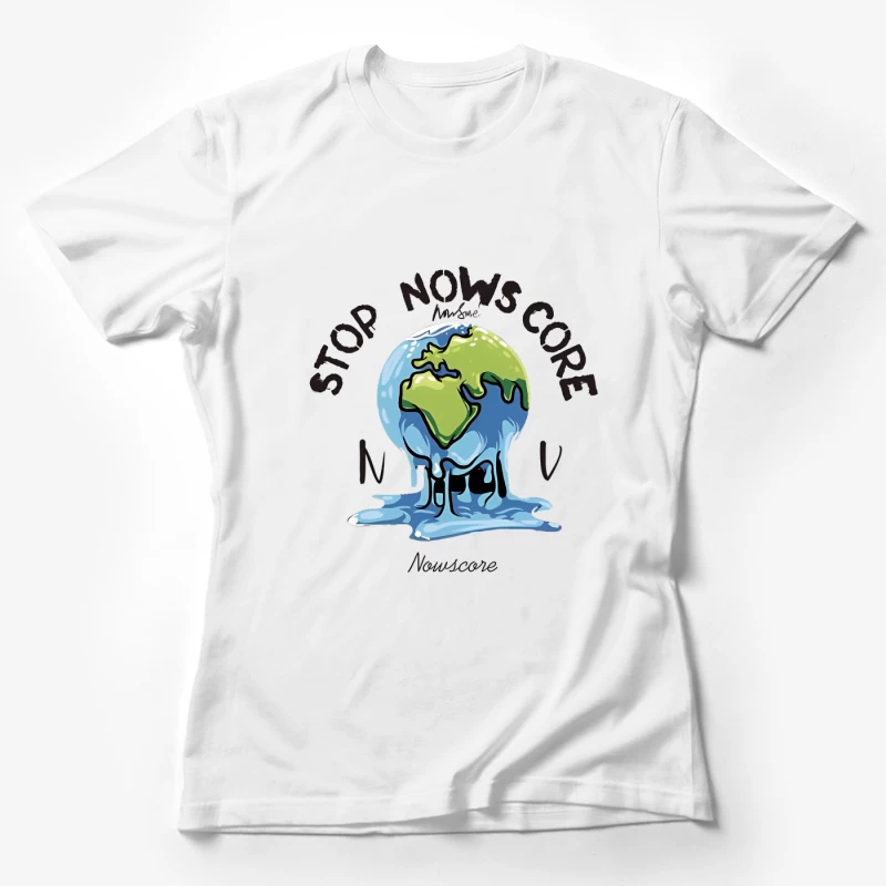 Schmelzende Erde Kunst Damen T-Shirt