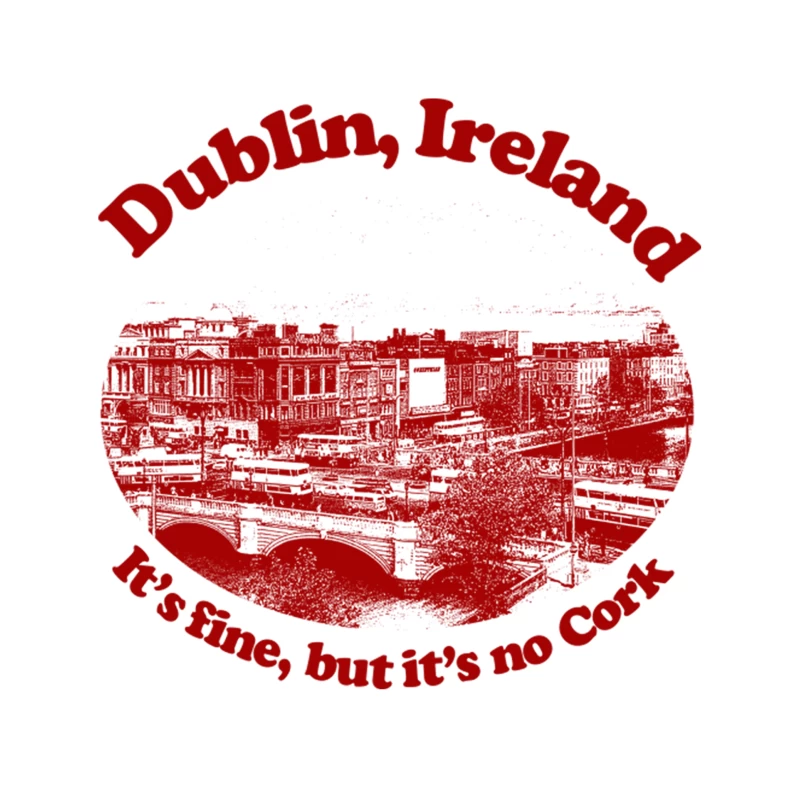 Dublin, Ireland  Humorous Retro Tourism Design Tapestry