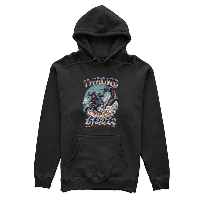 Samurai auf Pferd gegen Drachen im Kampf Damen Pullover Hoodie