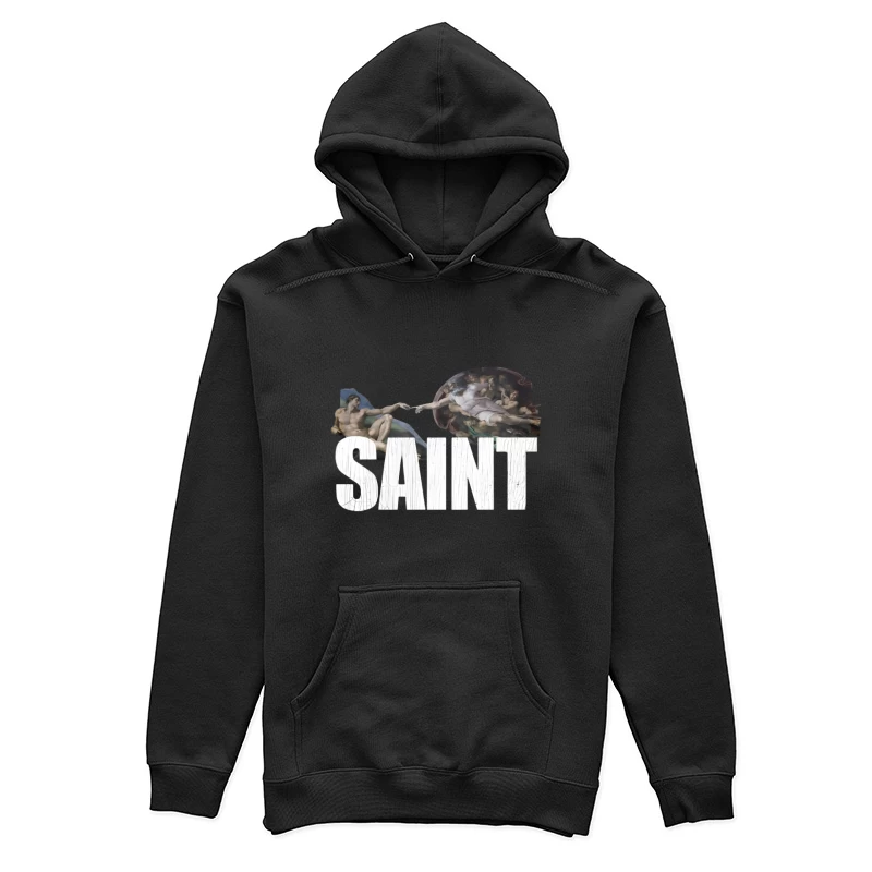 La Création d'Adam avec texte SAINT Femme Sweat à capuche