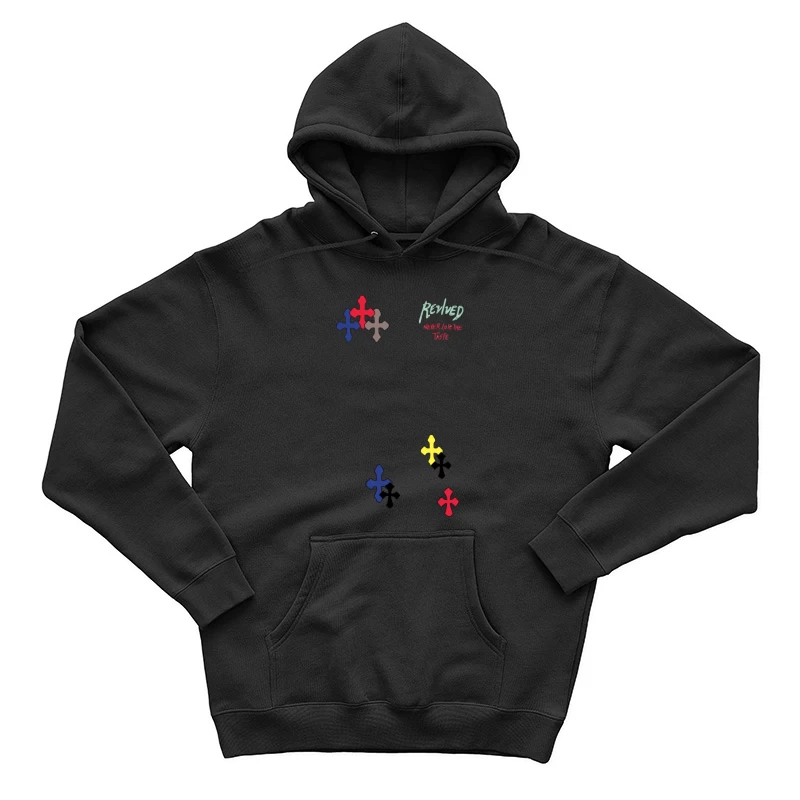 Buntes Kreuzmuster Design Herren Pullover Hoodie