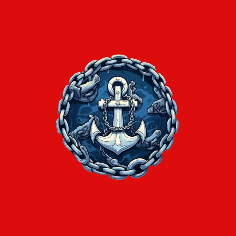 Anchor and Chains Emblem Male Tank Top