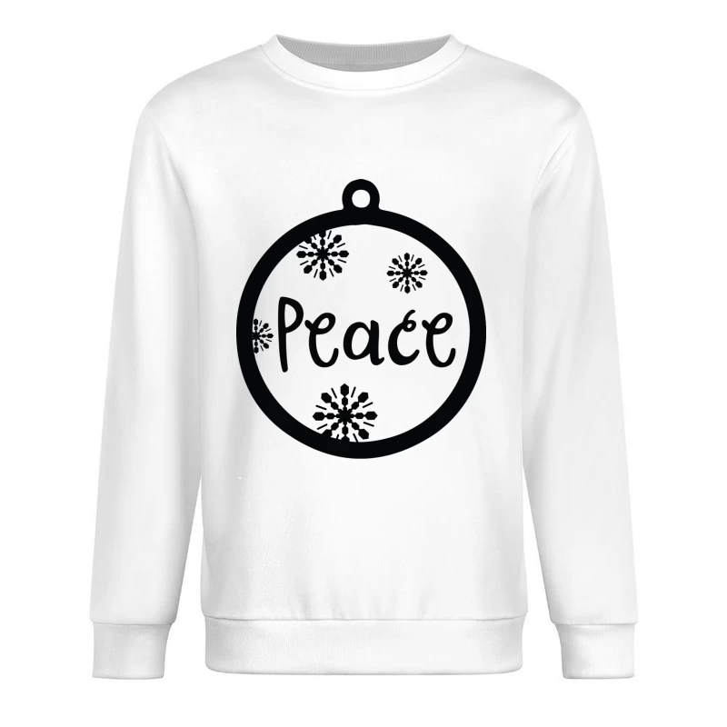 Ornement rond avec paix Homme Sweat-shirt à enfiler