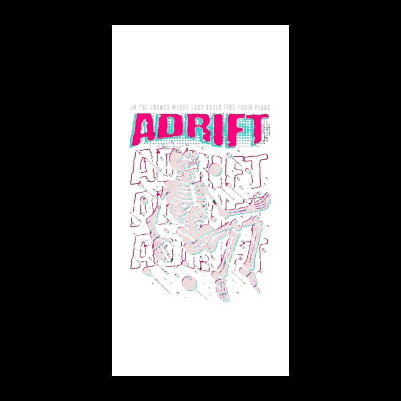 Adrift Skeletal Typography Design in Retro Punk Style iPhone Case