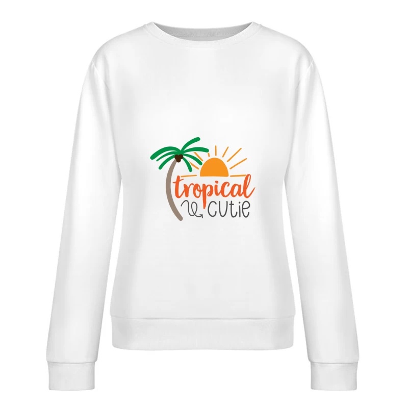 Thème tropical ensoleillé Femme Sweat-shirt à enfiler