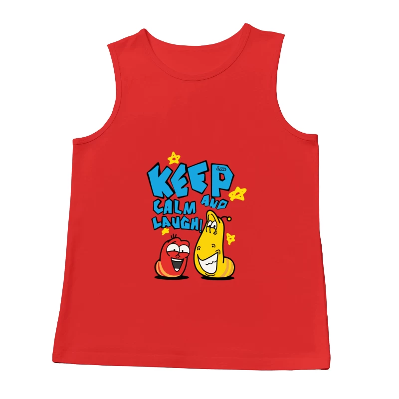 Humorvolle Cartoon-Larven mit motivierendem Spruch Herren Tanktops