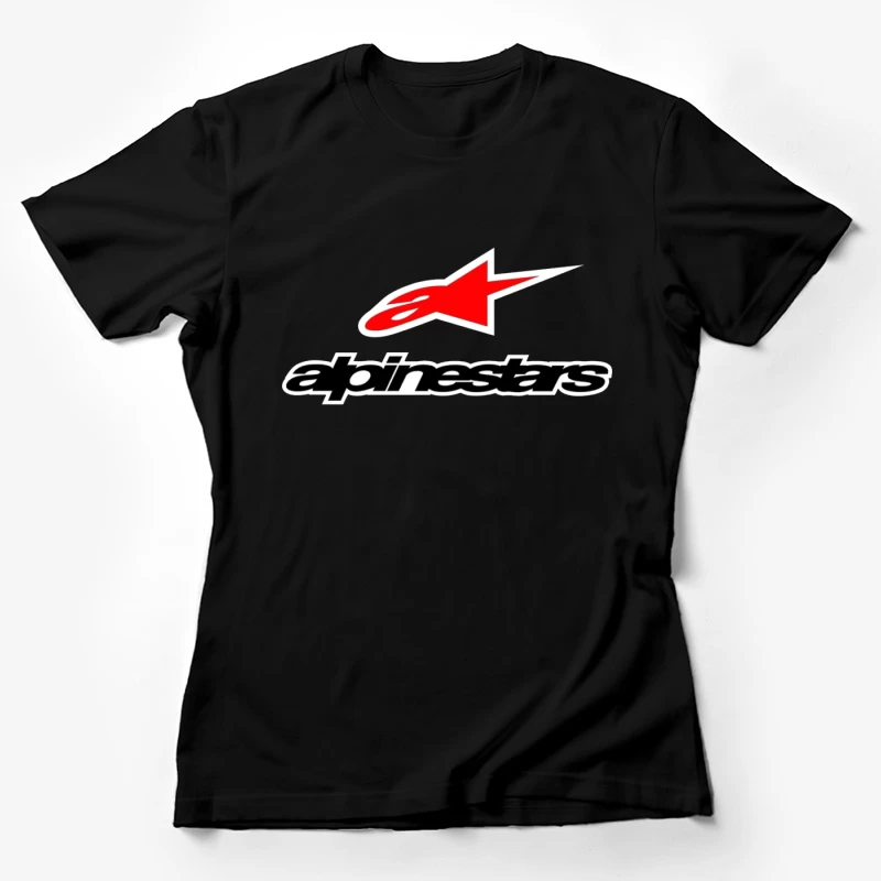 Alpinestars Motorsport Brand Logo with Red Star Design Female T-Shirt