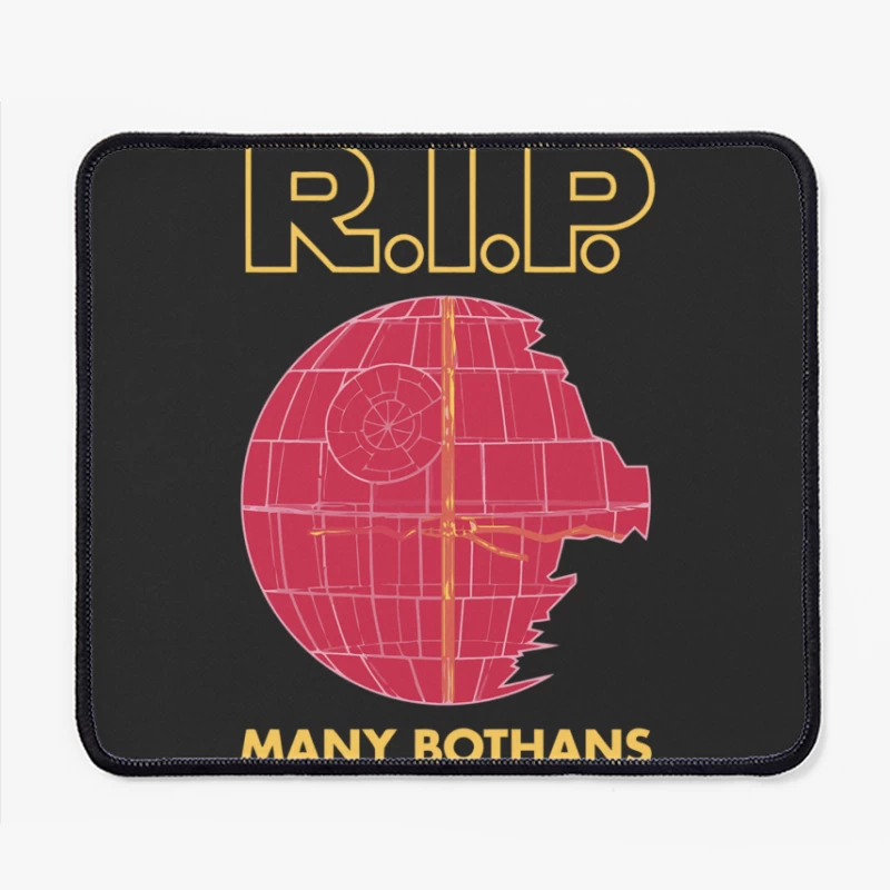 Star Wars Death Star R.I.P. Parody: Many Bothans Mouse Pad