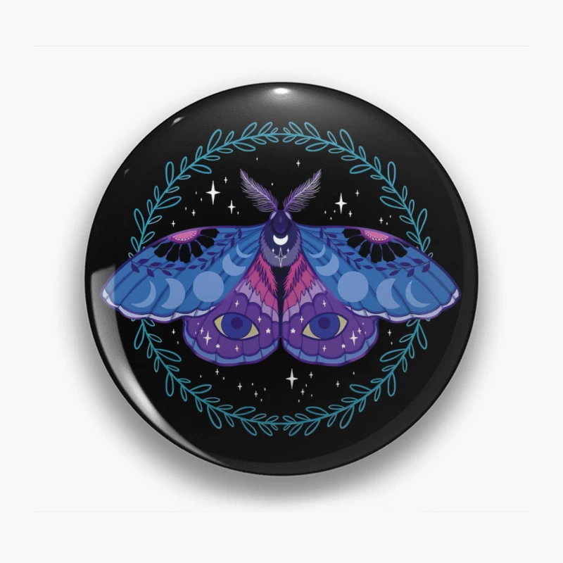 Celestial Moth – Mystical Nocturnal Elegance Pin