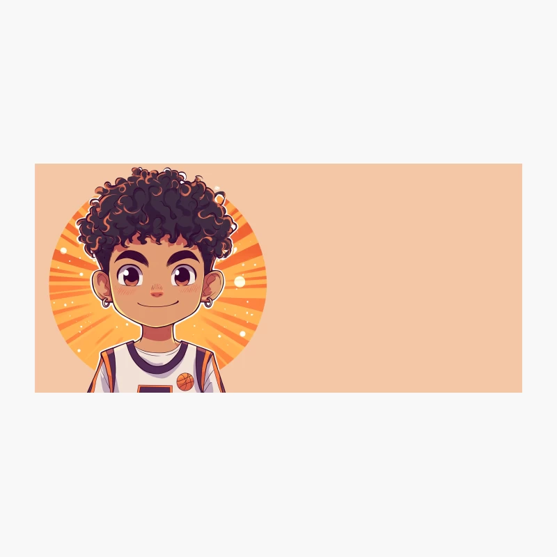 Cheerful Young Basketball Player in Anime Style Coffee Mug