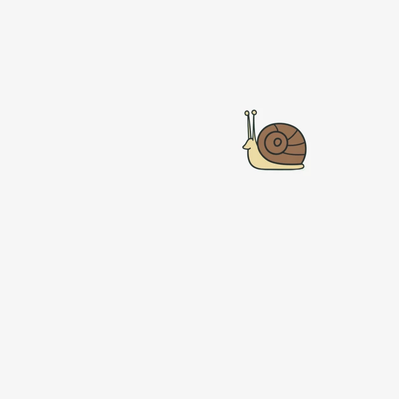 Cute Minimalist Cartoon Snail Illustration Male Long Sleeve T-Shirt
