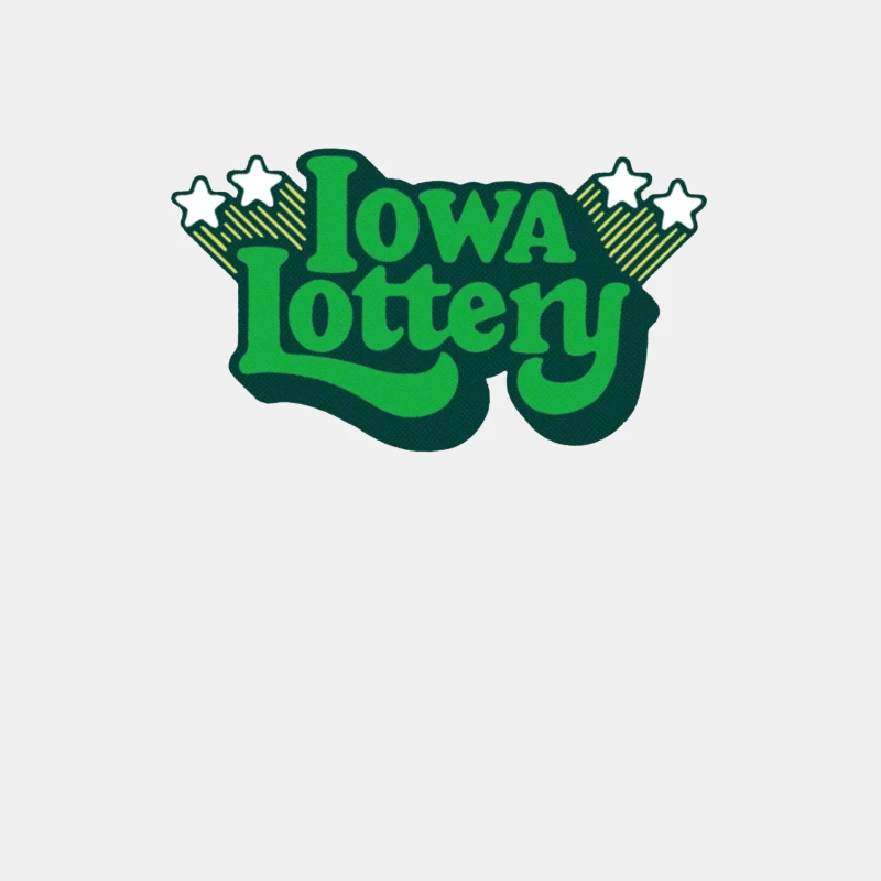 Vintage-Style Iowa Lottery Green Logo with Stars Male Tank Top