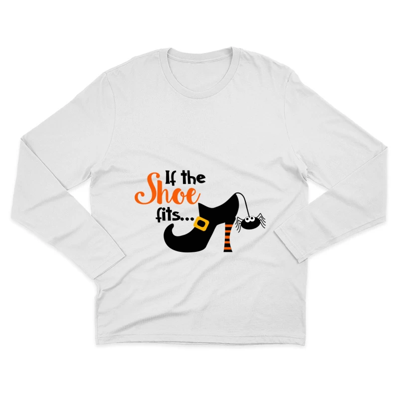 Chaussure de sorcière avec araignée Homme Manches Longues T-Shirt