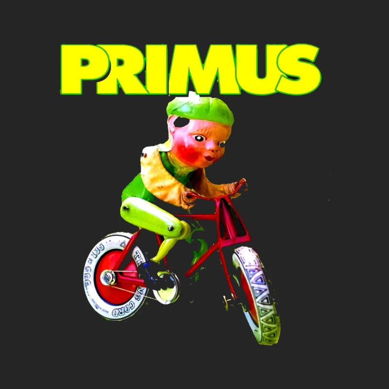 Primus Band Logo with Surreal Vintage Toy Bicycle Art Female Pullover Sweatshirt