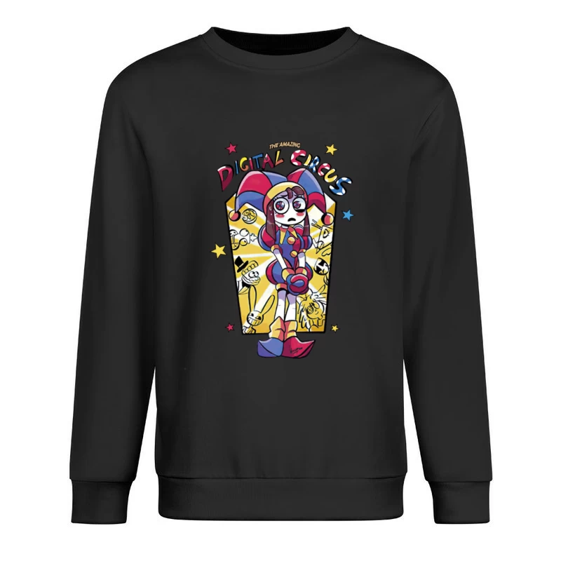 Der erstaunliche digitale Zirkus - Skurrile Figur im bunten Design Herren Pullover Sweatshirt