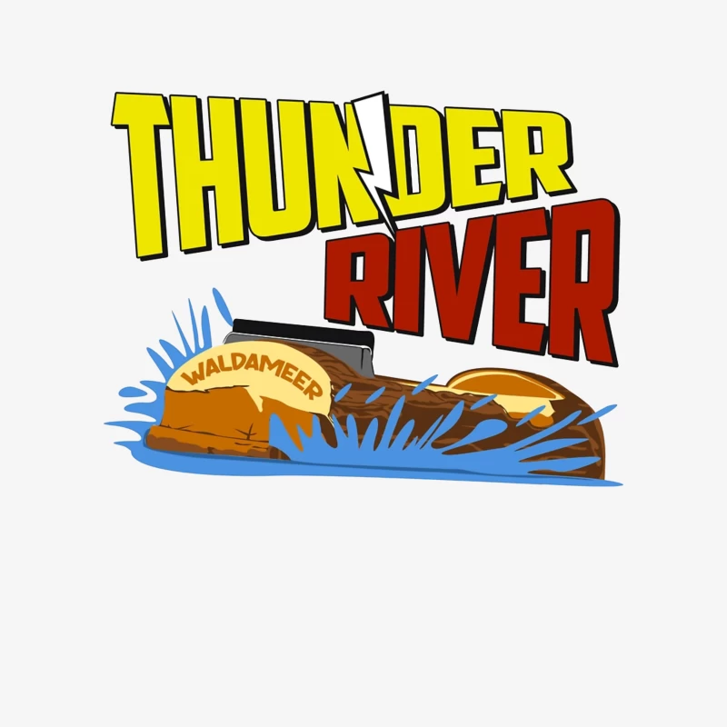 Thunder River Water Ride Logo at Waldameer Park Female Pullover Sweatshirt