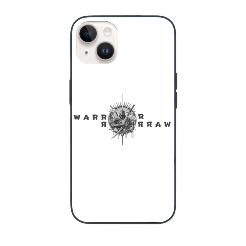 Medieval Knight Warrior Mirror Emblem Design iPhone Case