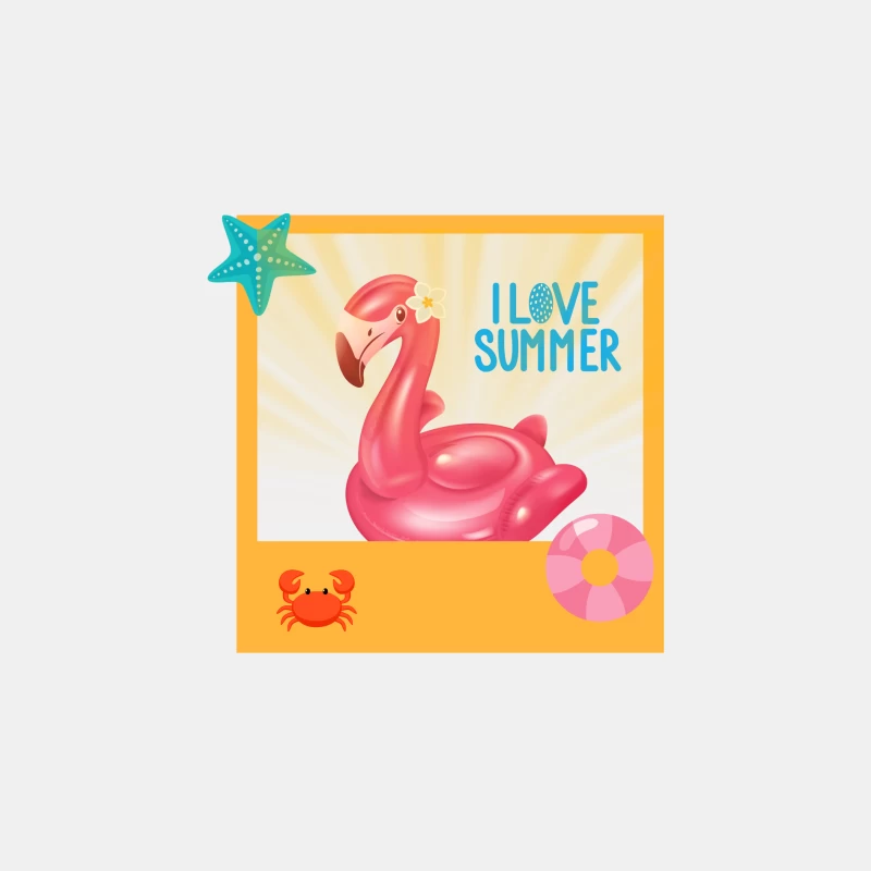 Cool Pink Flamingo with Sunglasses on Beach Male Tank Top