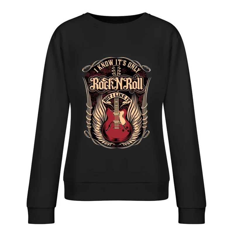 Rock and Roll Art Female Pullover Sweatshirt