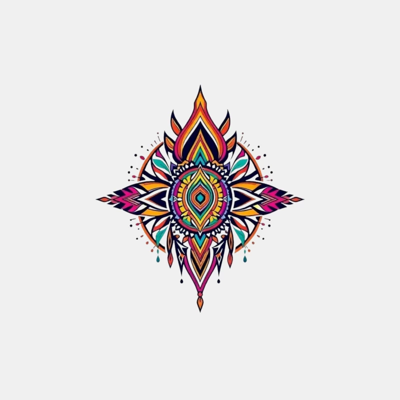 Vibrant Mandala Design Male Tank Top