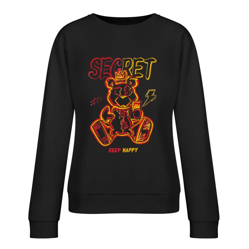 Geheimer Bärenkönig Pop-Art Damen Pullover Sweatshirt