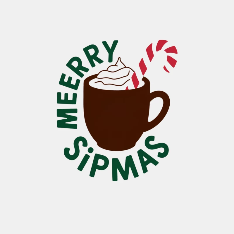 Merry Sipmas Holiday Hot Chocolate with Candy Cane Male Tank Top