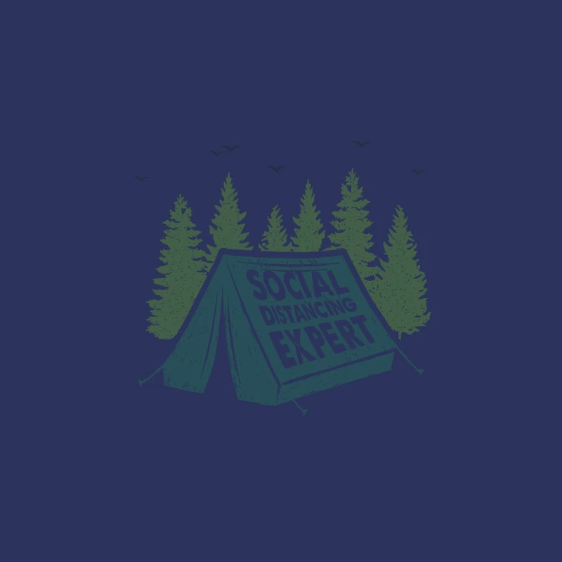 Expert en distanciation sociale en camping Femme T-Shirt