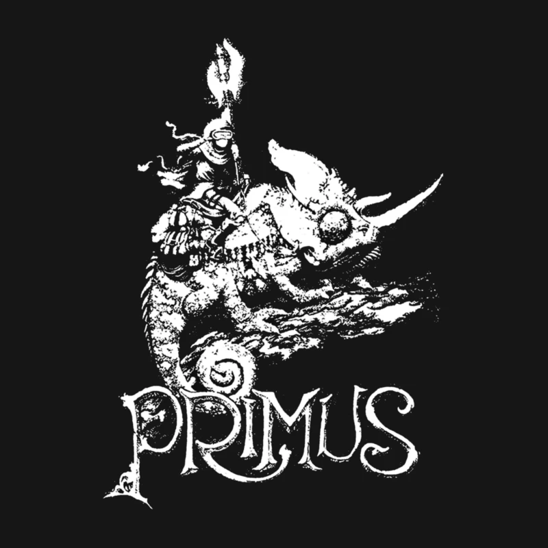 Abstract Swirling Typography: Primus Logo Design Male Long Sleeve T-Shirt