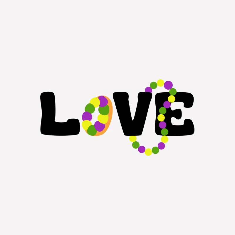 Motif d'amour coloré pour Mardi Gras Femme T-Shirt