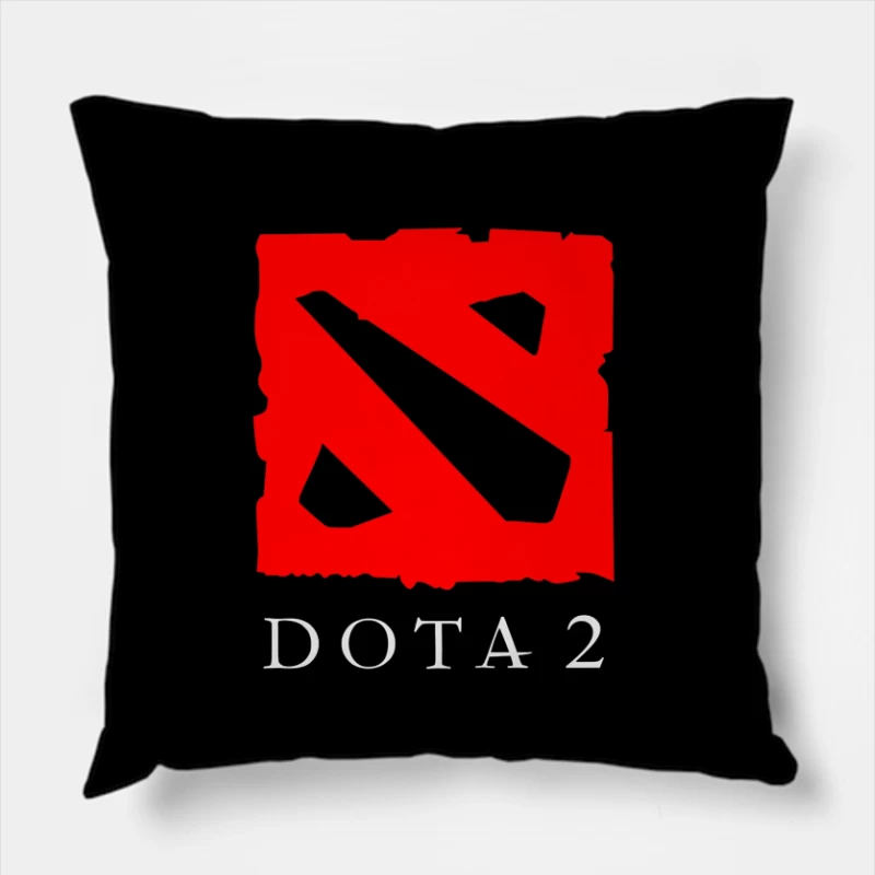 DOTA 2 Official Game Logo Throw Pillow