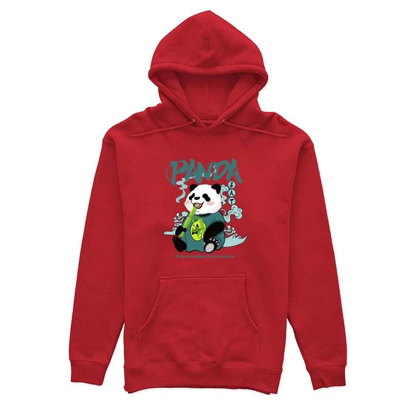 Lustiger Panda mit Bambus Damen Pullover Hoodie