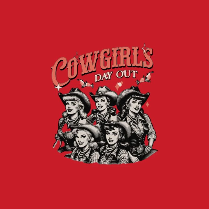 Cowgirls-Tagesausflug Illustration Herren Pullover Hoodie