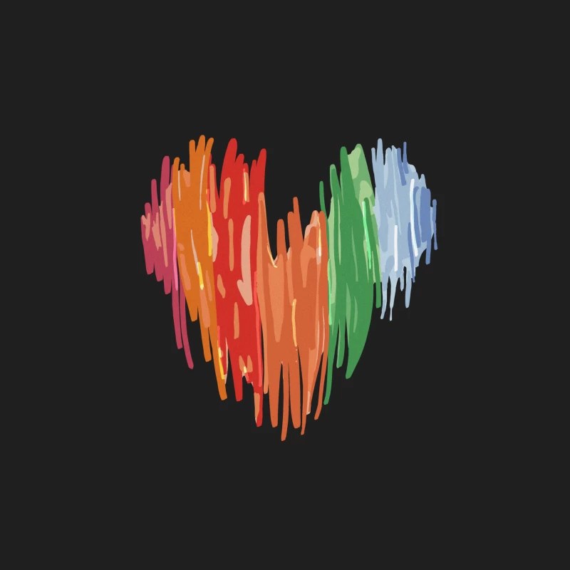 Abstraktes Regenbogen-Herz Herren Tanktops