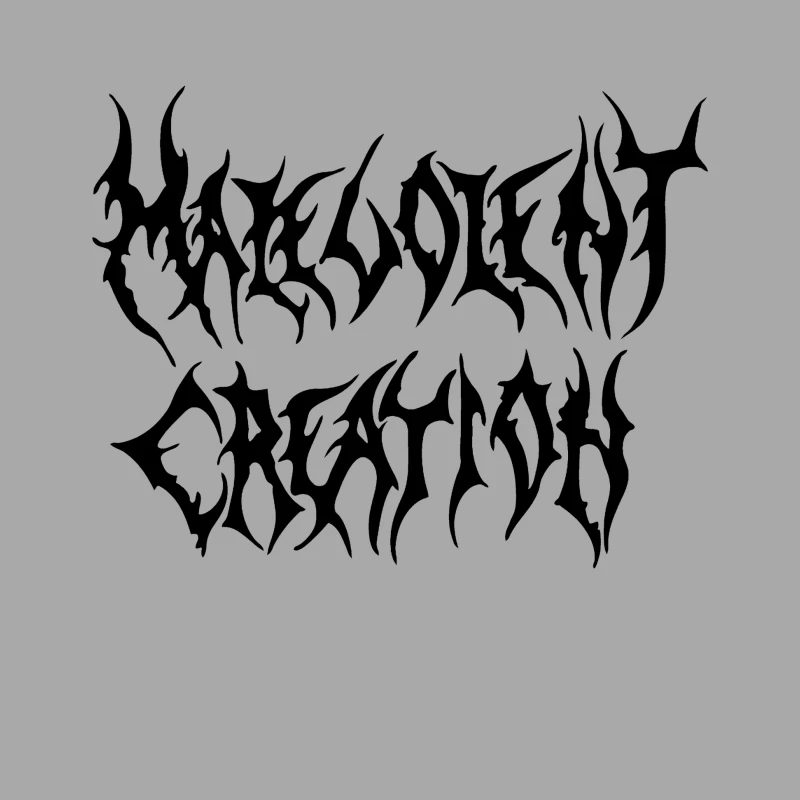 Malevolent Creation Black Logo Male Pullover Hoodie