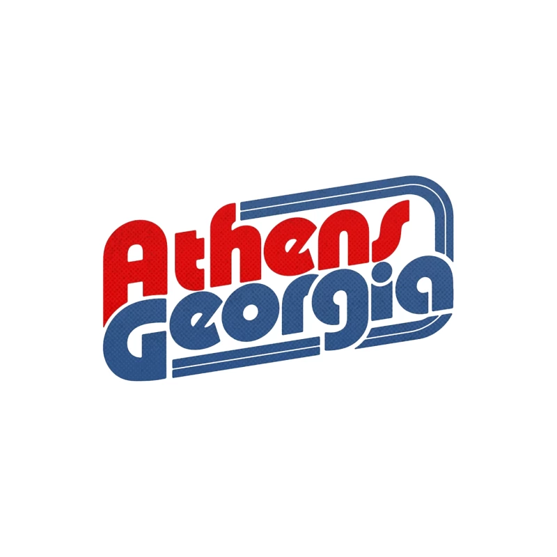 Retro Typography Design for Athens, Georgia Mouse Pad