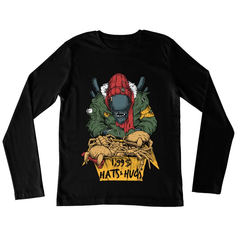 Monster Hat Vendor with Crabs Female Long Sleeve T-Shirt