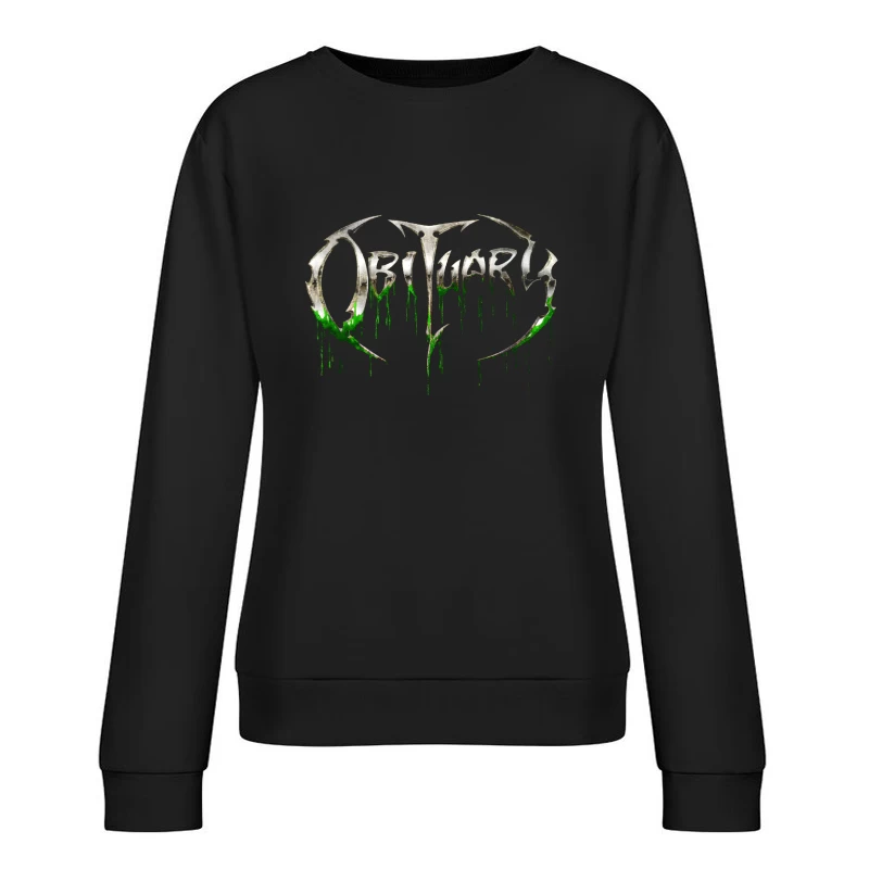 Obituary Slowly We Rot Logo Female Pullover Sweatshirt