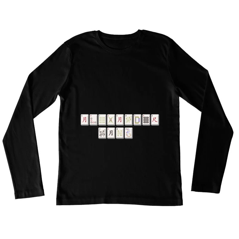 Mahjong-Spielsteine Sammlung Damen Langarm T-Shirt