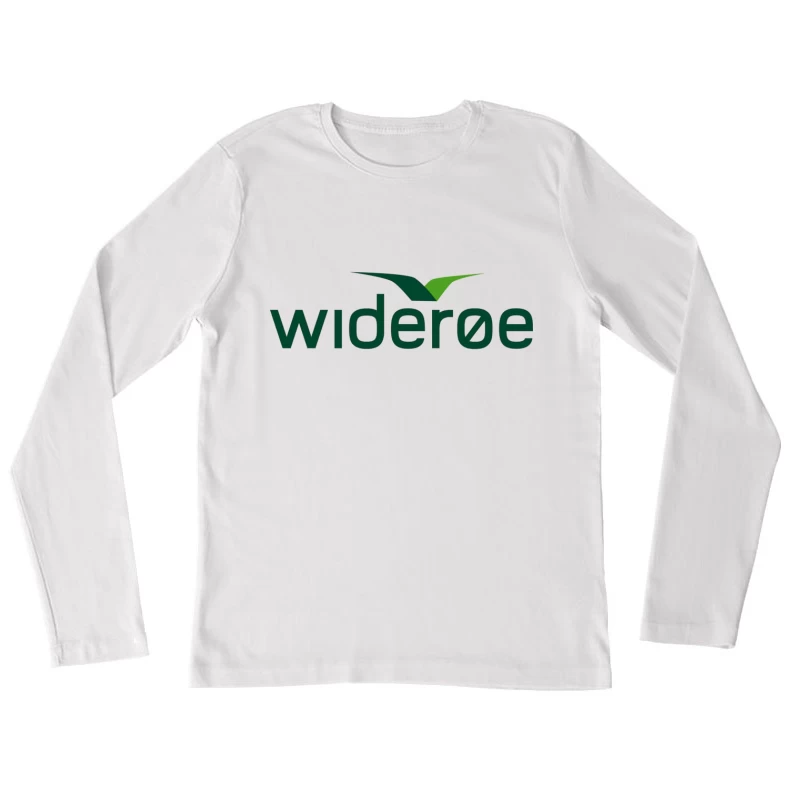 Wideroe Airlines Green Bird Logo Design Female Long Sleeve T-Shirt