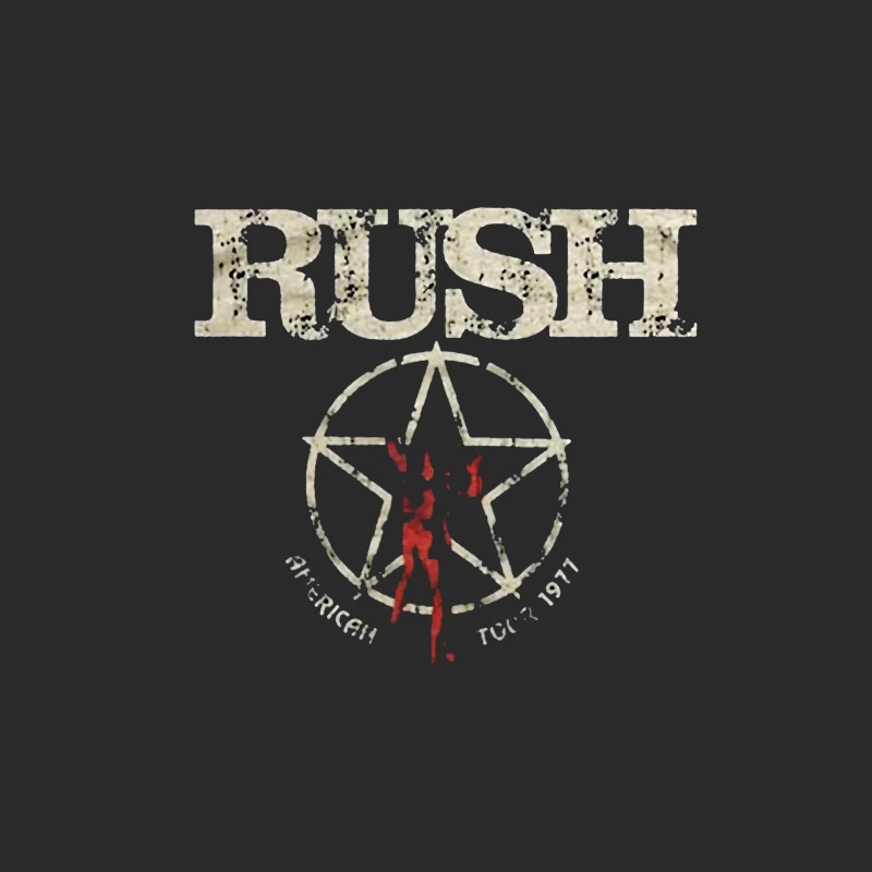 Rush Band Vintage Logo with Pentagram Star Design Baseball Cap