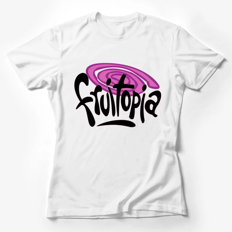 Fruitopia Vintage Beverage Brand Logo with Purple Swirl Design Female T-Shirt