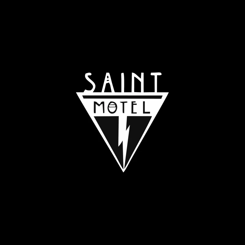 Saint Motel Vintage Triangle Logo with Lightning Bolt Design Travel Mug