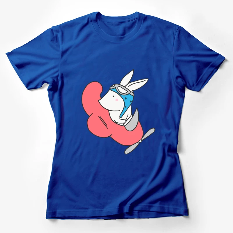 Lapin volant en avion jouet Femme T-Shirt