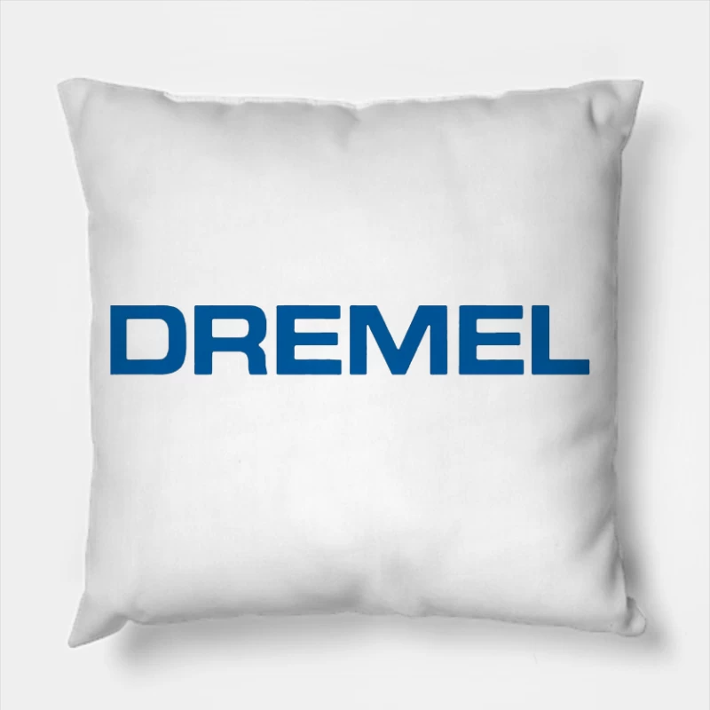 Dremel Power Tools Company Blue Logo Throw Pillow