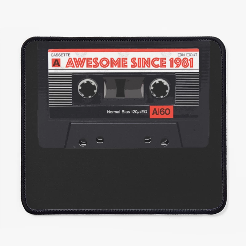 Classic Cassette Tape Mixtape - Awesome Since 1981 Birthday Gift Mouse Pad