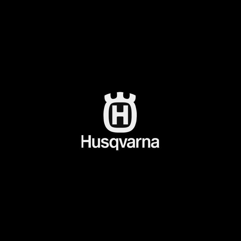 Husqvarna Brand Logo in Black and White iPhone Case