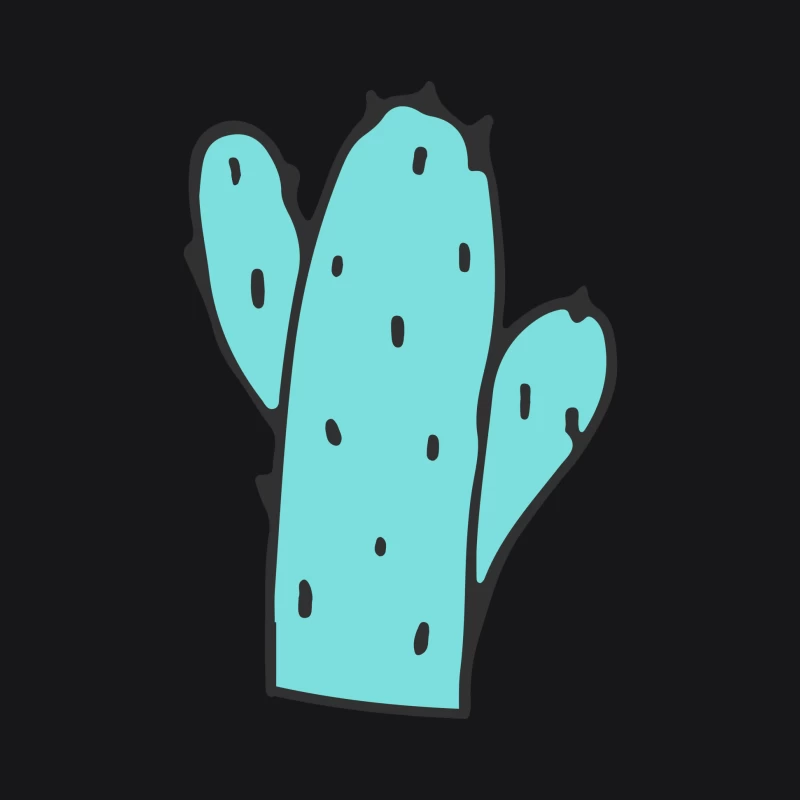 Cactus stylisé bleu Homme Sweat à capuche