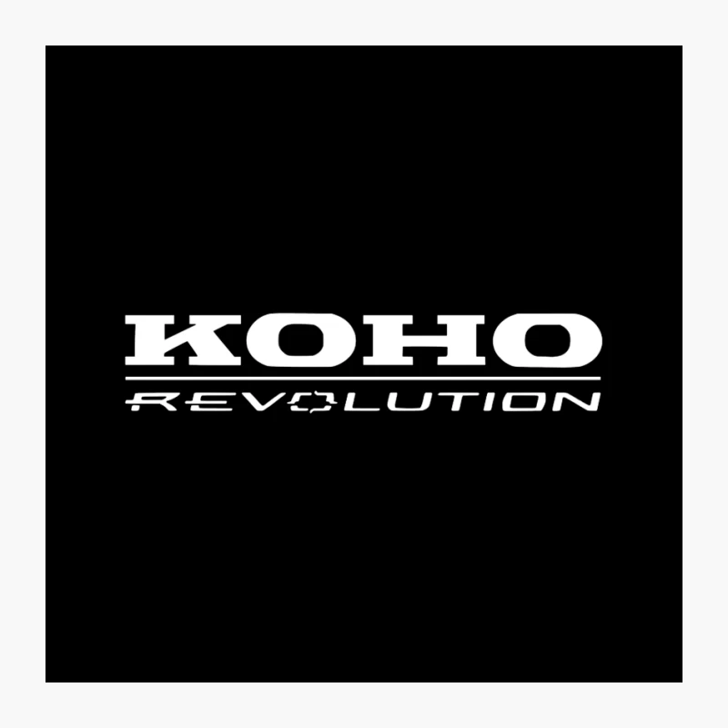 KOHO Revolution White Text Logo Pin